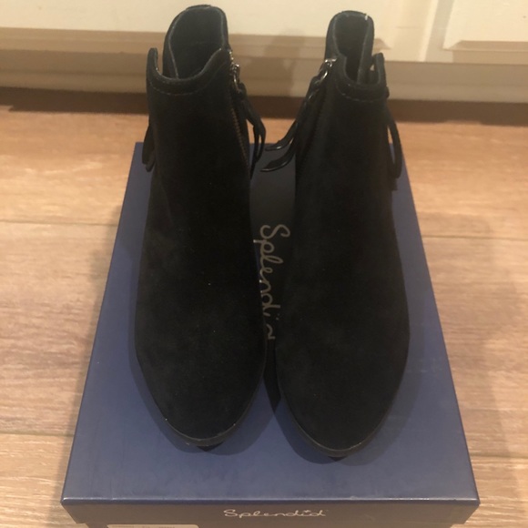 Splendid Holmes Suede Bow Ankle Bootie - Picture 5 of 8